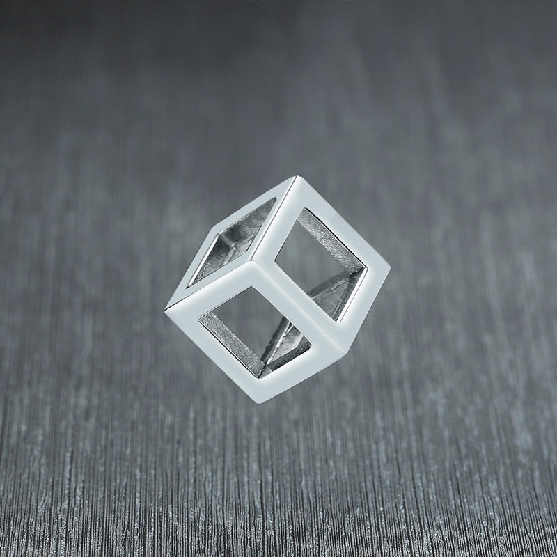 Men's Stainless Steel Necklace Cube Necklace Geometry Puzzle Necklace