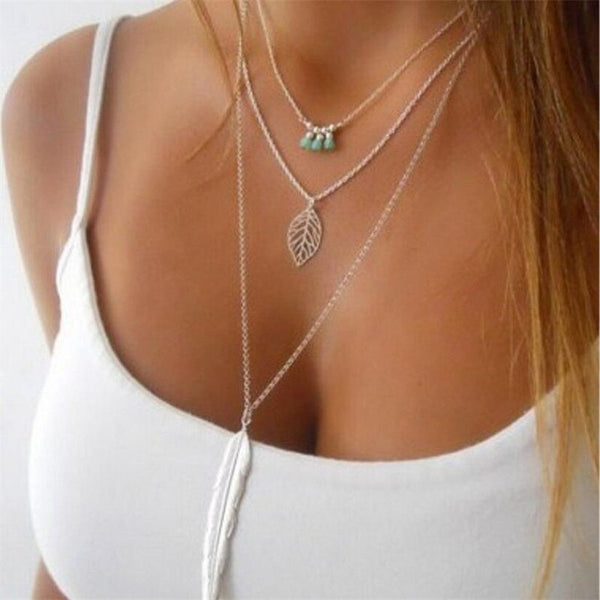 Collier Rose Gold Rose Statement Pendant Necklace