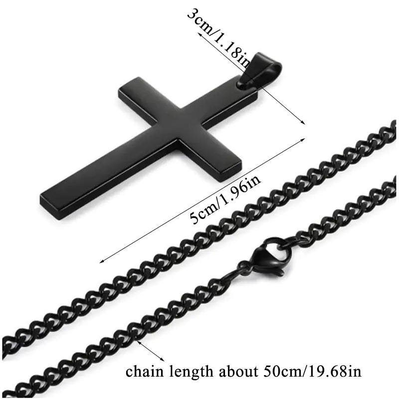 Christian Cross Necklace - Religious Jesus Cross Necklace