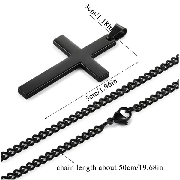 Christian Cross Necklace - Religious Jesus Cross Necklace