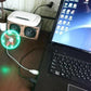 Mini USB Fan LED Clock