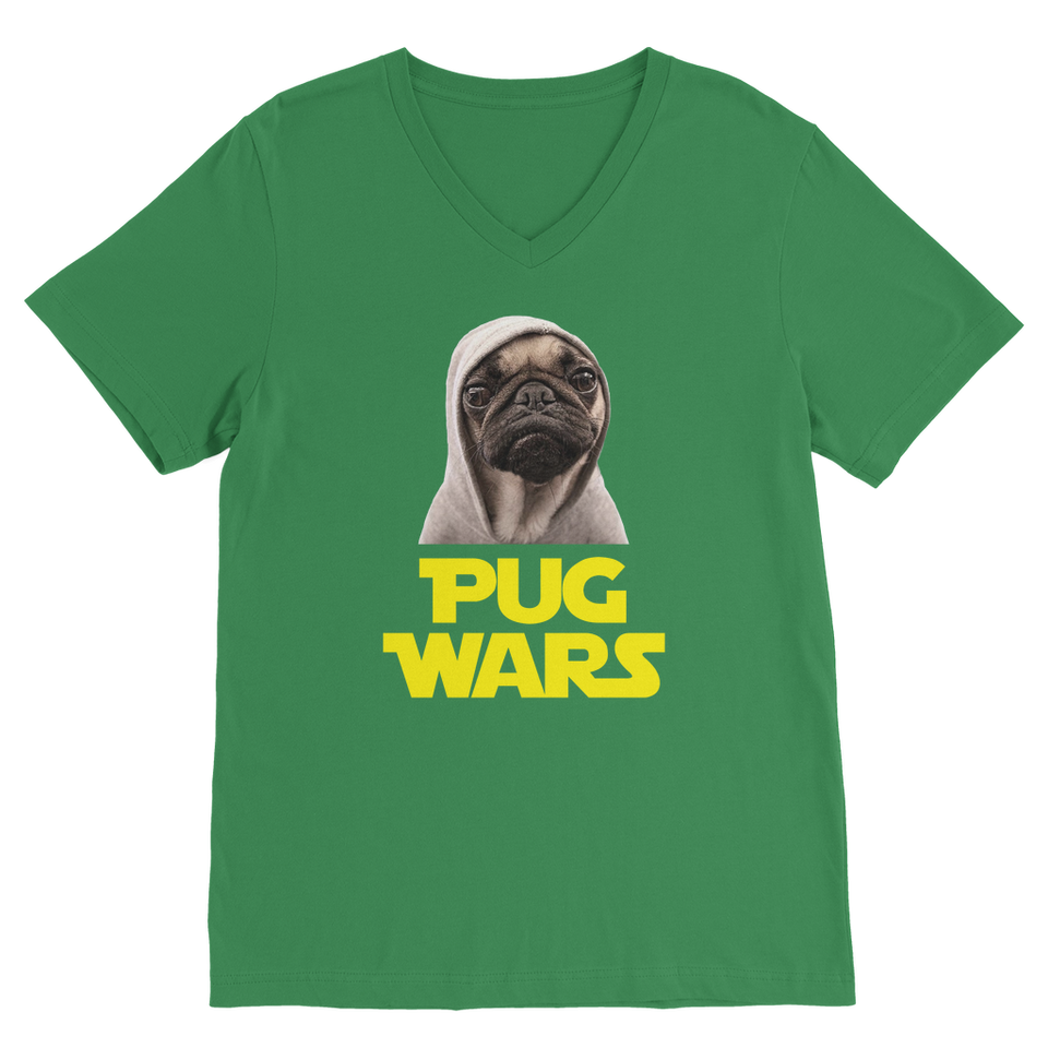 Pug Wars The Last Pug ﻿Classic V-Neck T-Shirt