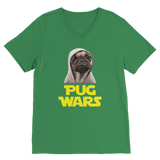 Pug Wars The Last Pug ﻿Classic V-Neck T-Shirt Pug Wars The Last Pug ﻿Classic V-Neck T-Shirt