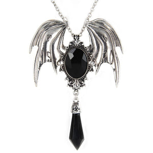 Crystal Gothic Vampire Bat Pendant Necklace vampire necklace, bat necklace