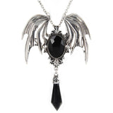 Crystal Gothic Vampire Bat Pendant Necklace vampire necklace, bat necklace