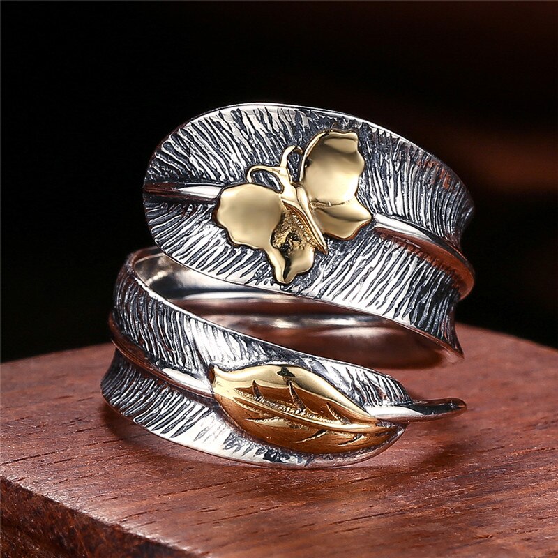 Sterling Silver Feather Ring