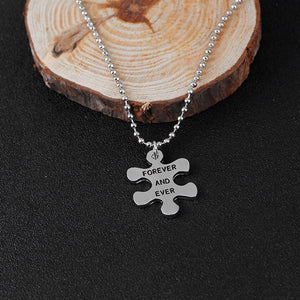 The Love Between Us Will Be Forever And Ever Necklace & Key Chain Set couple necklaces, couples keychains, relationship necklaces, couple chains
