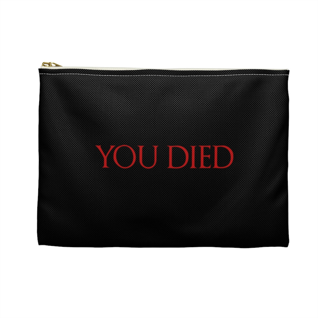 You Died RPG Fantasy Tabletop Gaming Dice Pouch | RPG Accessory Pouch Secondary image