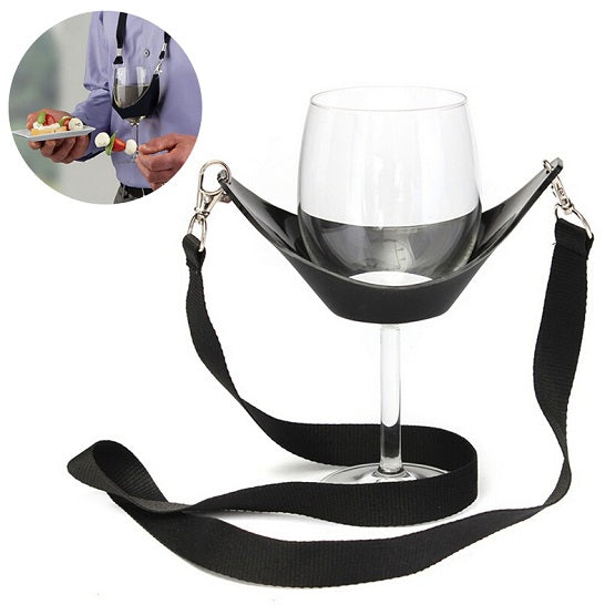 wine glass holder necklace, wine glass necklace, wine necklace holder, wine glass necklace, wine bottle necklace Main image