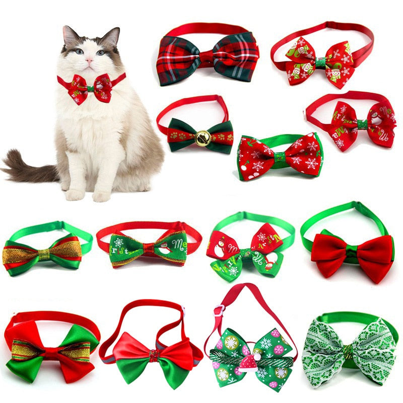 Christmas Pet Bow Collar Secondary image