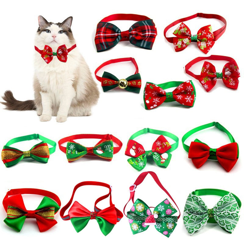 Christmas Dog Bow Tie, Christmas Cat Bow Tie, Christmas Pet Bow Tie