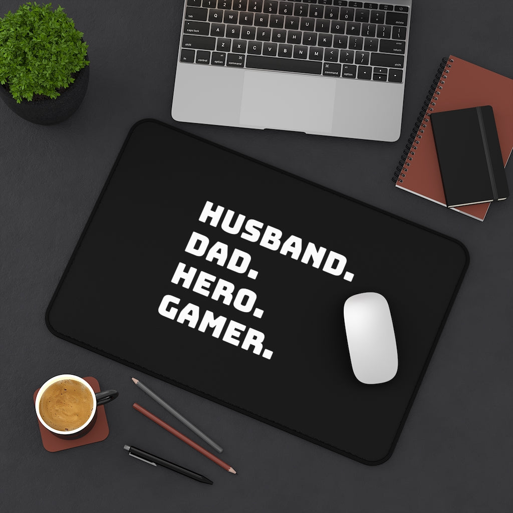 Husband Dad Hero Gamer Gaming RPG Fantasy Desk Mat | Husband Dad Hero Gamer Mouse Mat | Husband Dad Hero Gamer Mouse Pad