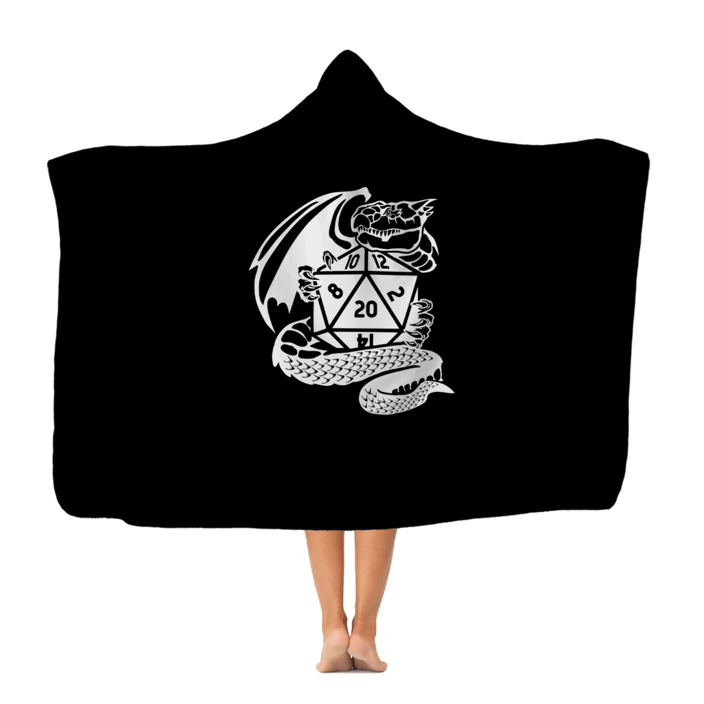 Dragon Fantasy RPG Dice Hooded Blanket | Dungeon Master | Tabletop RPG | Tabletop Games | RPG Blanket | Role Playing Game Hooded Blanket Secondary image