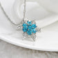 snowflake necklace, snow necklace