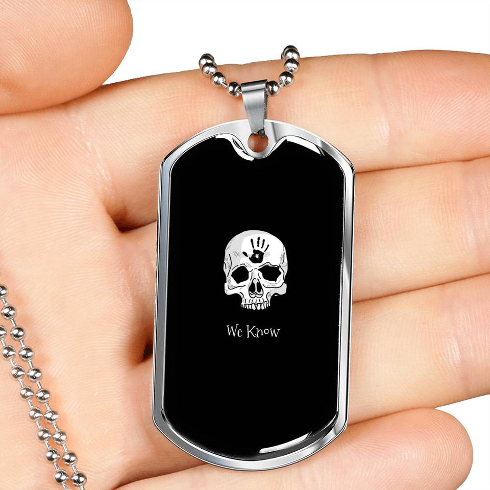 We Know Dark Brotherhood RPG Necklace Dog Tags