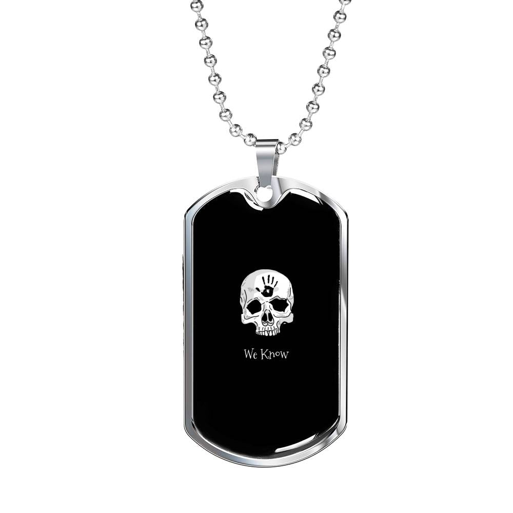 We Know Dark Brotherhood RPG Necklace Dog Tags Main image