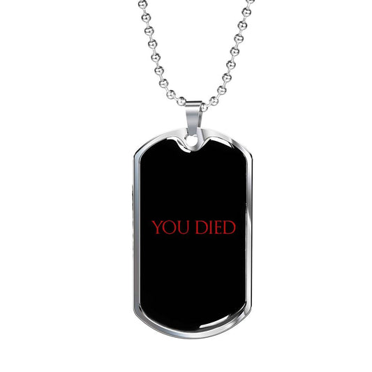 You Died RPG Video Game Dog Tags