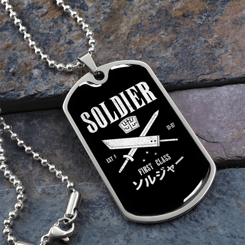 Soldier First Class Fantasy RPG Dog Tags | Gamer Dog Tags | Video Game Dog Tags | RPG Dog Tags | RPG Necklace