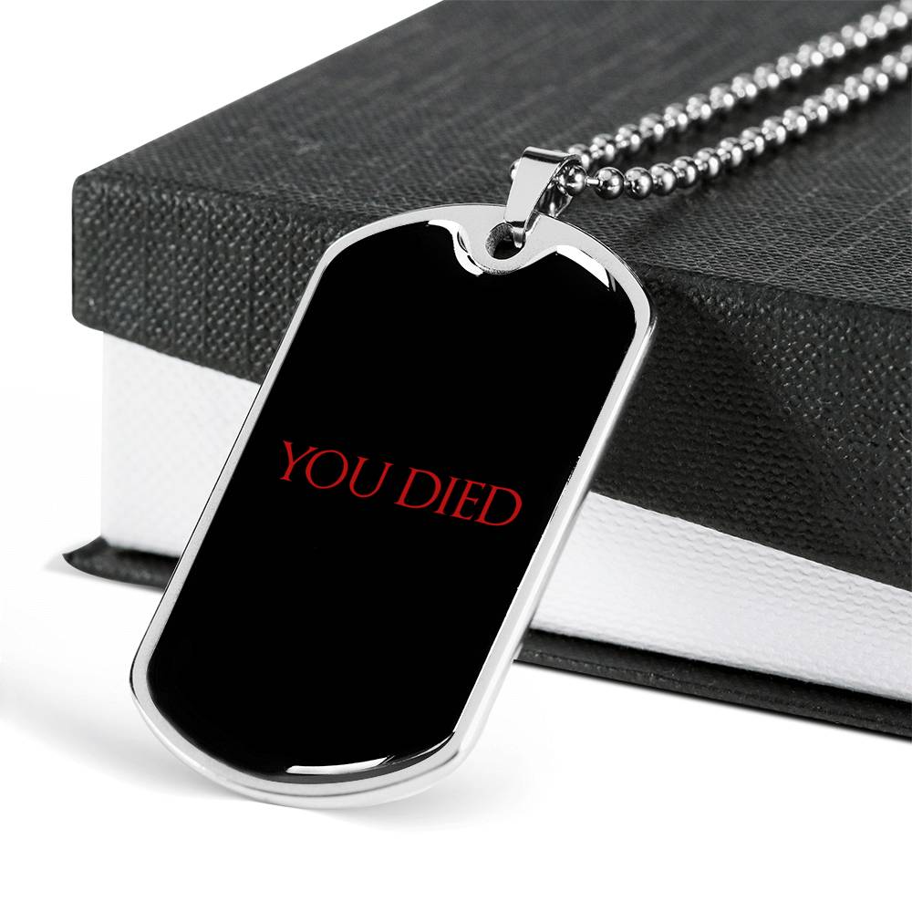 You Died RPG Video Game Dog Tags