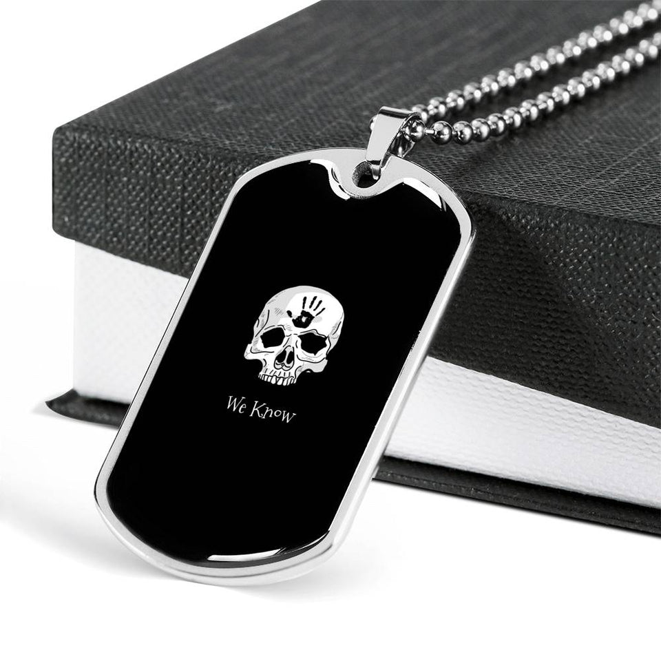 We Know Dark Brotherhood RPG Necklace Dog Tags