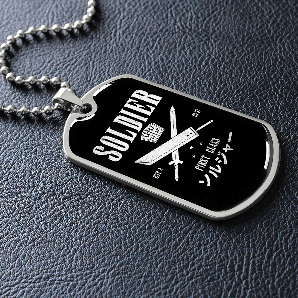 Soldier First Class Fantasy RPG Dog Tags | Gamer Dog Tags | Video Game Dog Tags | RPG Dog Tags | RPG Necklace