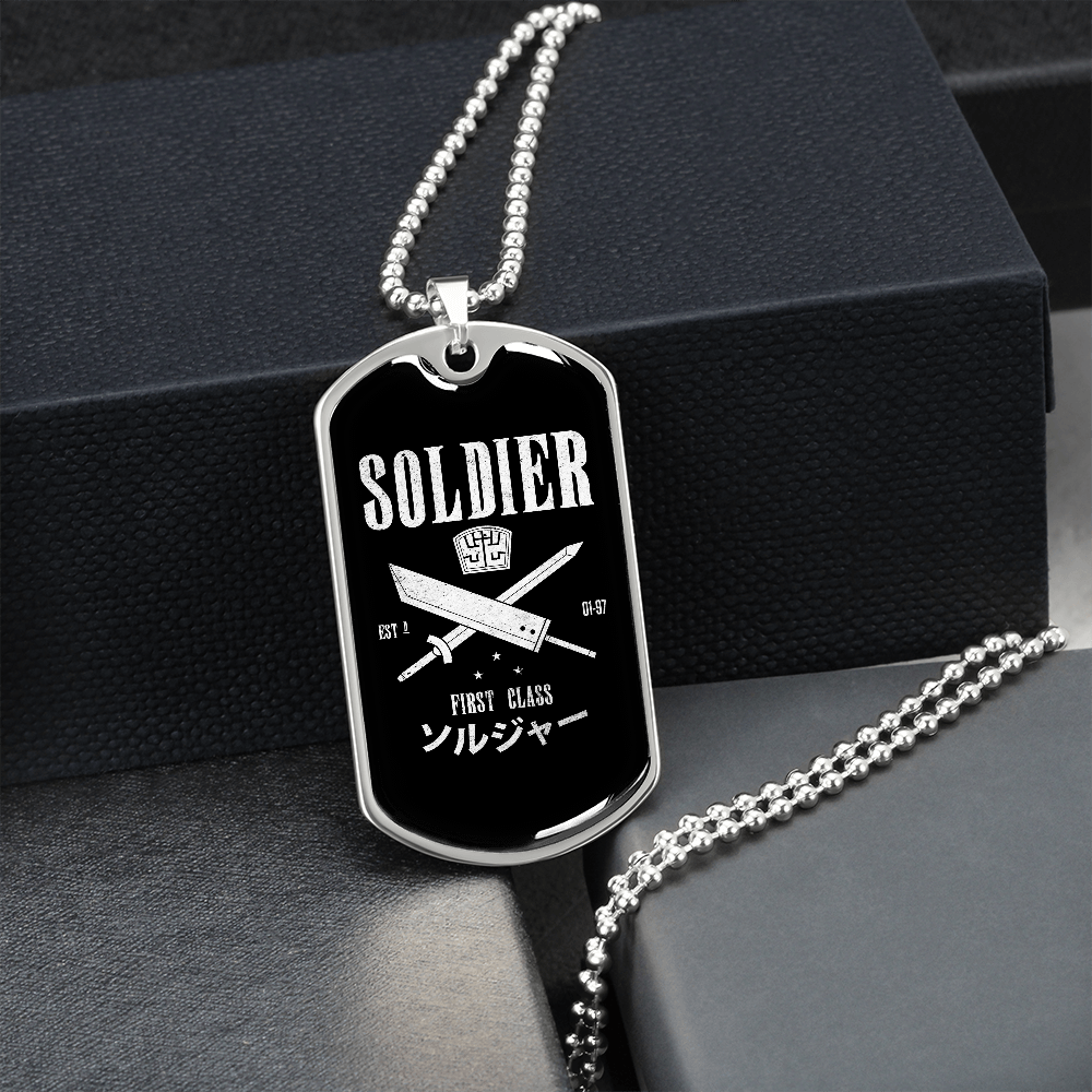 Soldier First Class Fantasy RPG Dog Tags | Gamer Dog Tags | Video Game Dog Tags | RPG Dog Tags | RPG Necklace