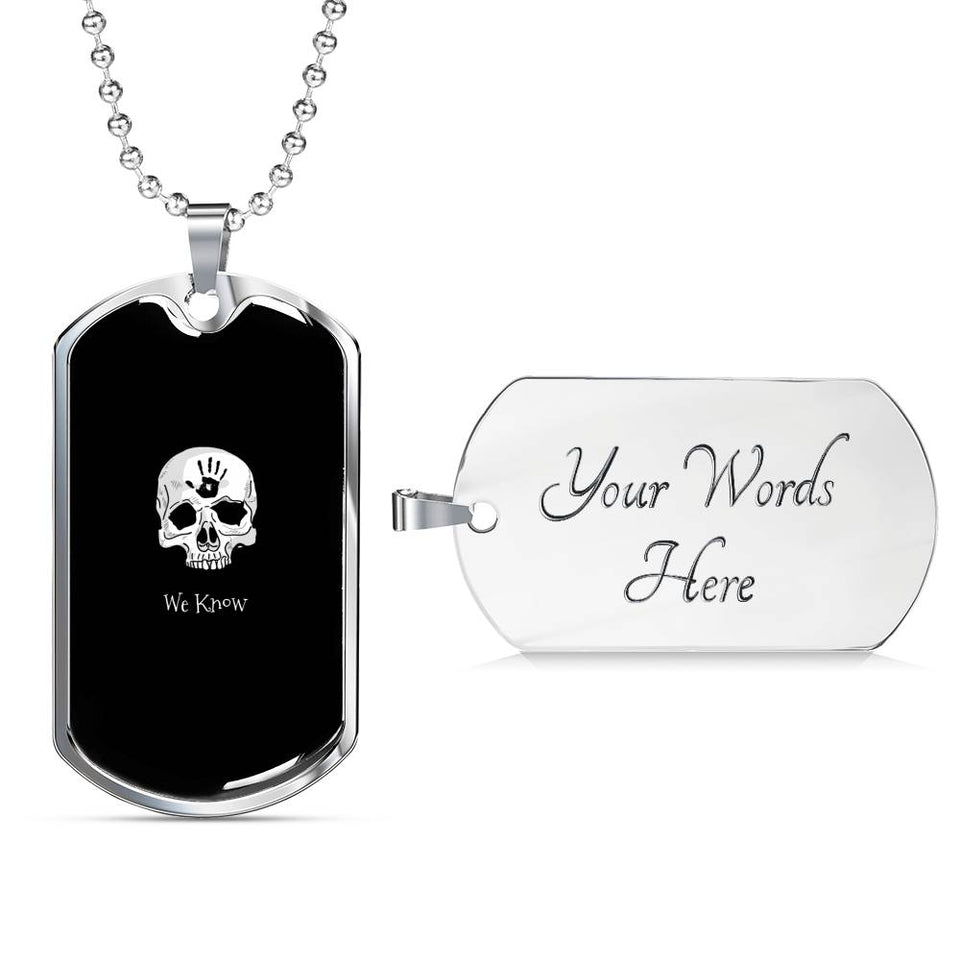 We Know Dark Brotherhood RPG Necklace Dog Tags