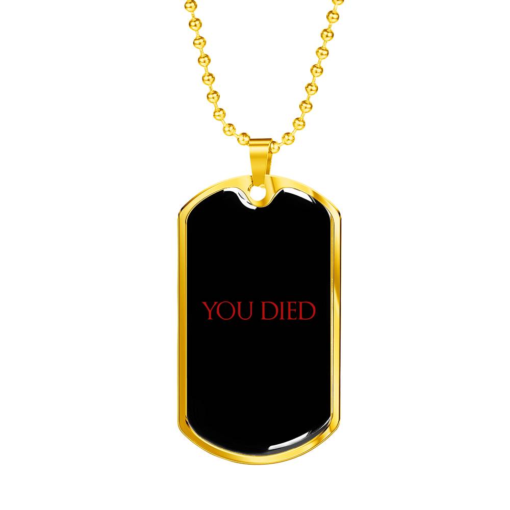 You Died RPG Video Game Dog Tags