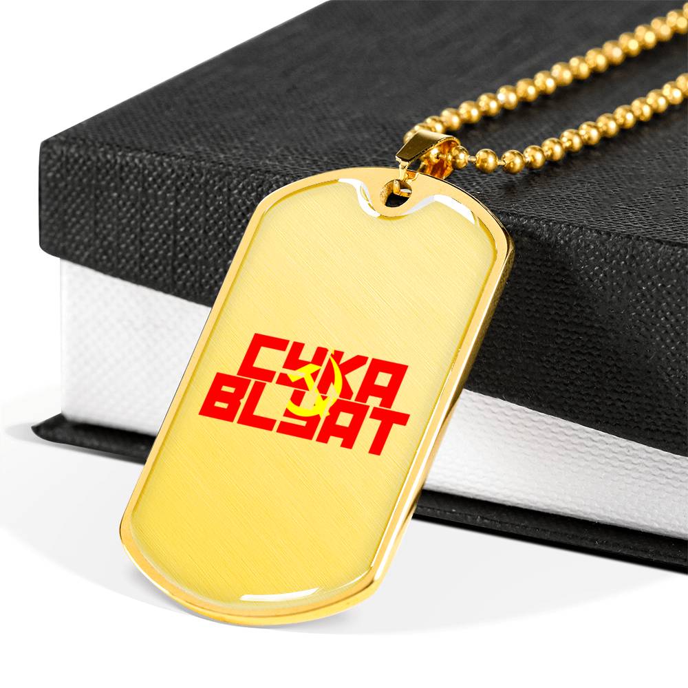 Cyka Blyat Gaming Necklace Dog Tags
