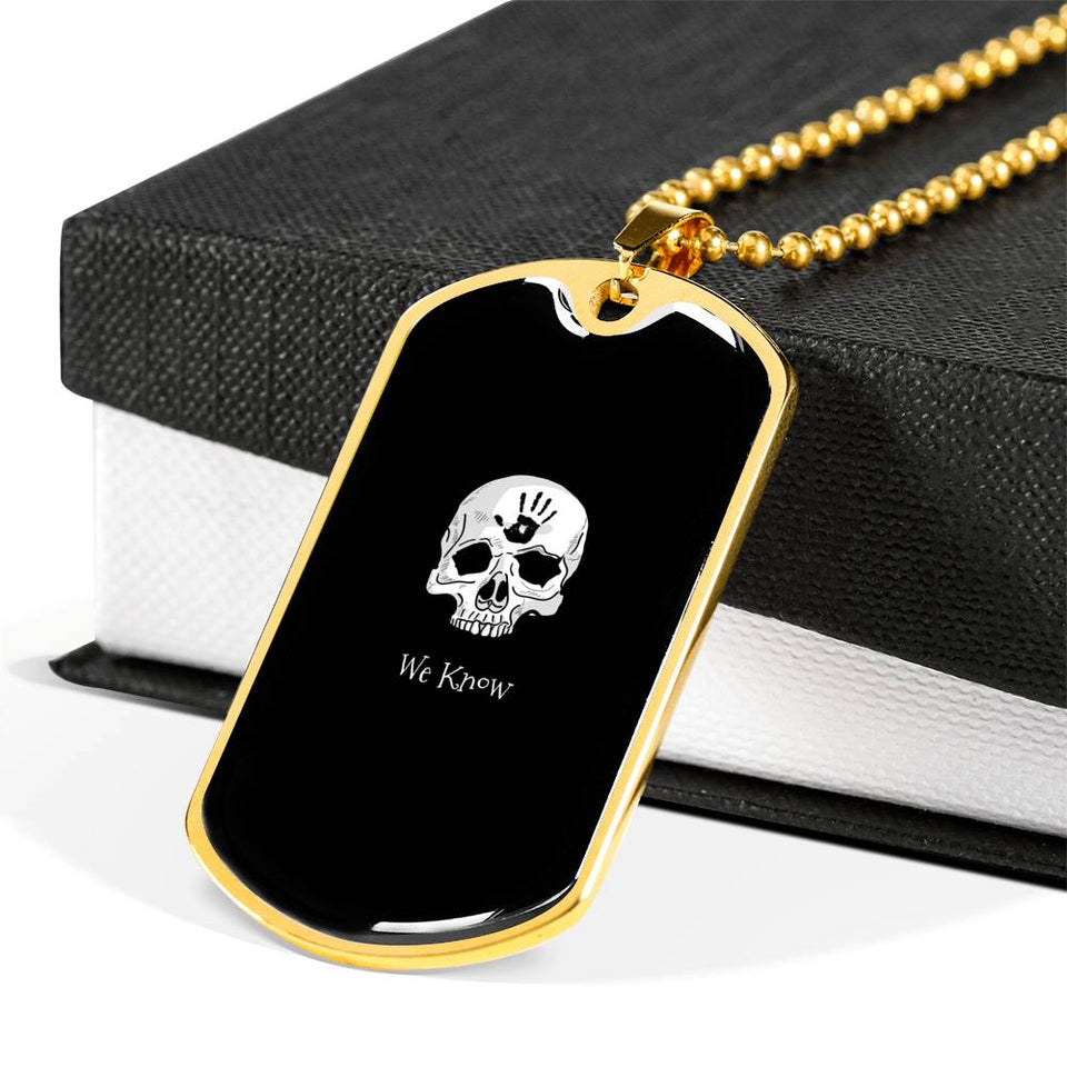 We Know Dark Brotherhood RPG Necklace Dog Tags
