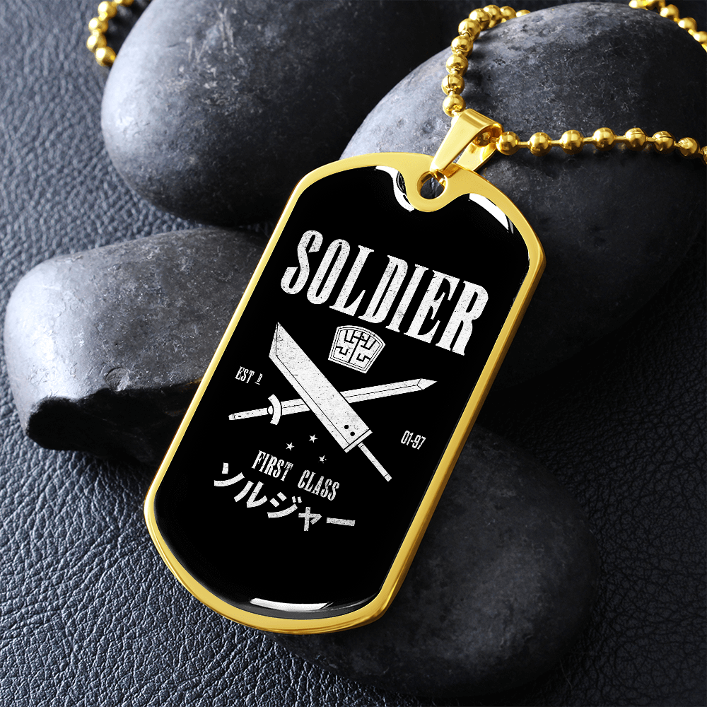 Soldier First Class Fantasy RPG Dog Tags | Gamer Dog Tags | Video Game Dog Tags | RPG Dog Tags | RPG Necklace
