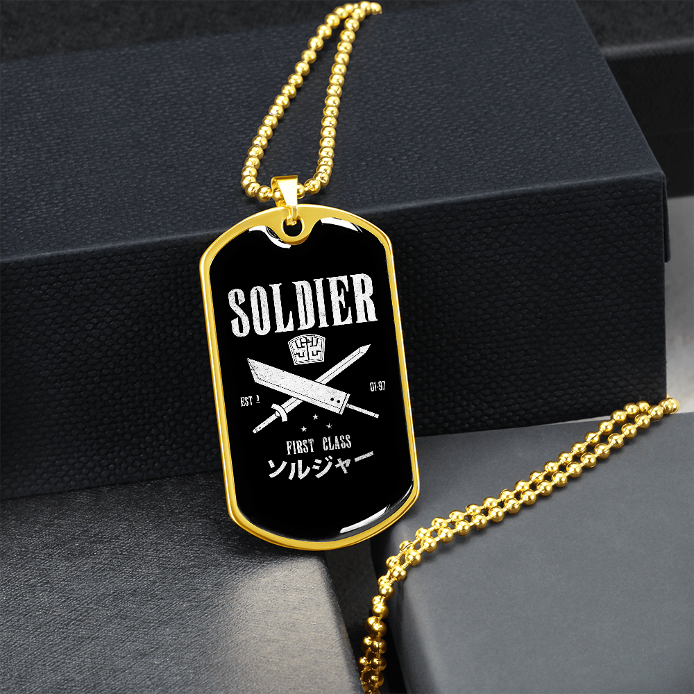 Soldier First Class Fantasy RPG Dog Tags | Gamer Dog Tags | Video Game Dog Tags | RPG Dog Tags | RPG Necklace