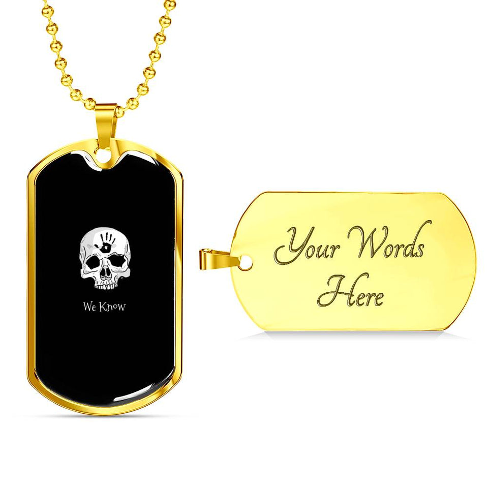 We Know Dark Brotherhood RPG Necklace Dog Tags