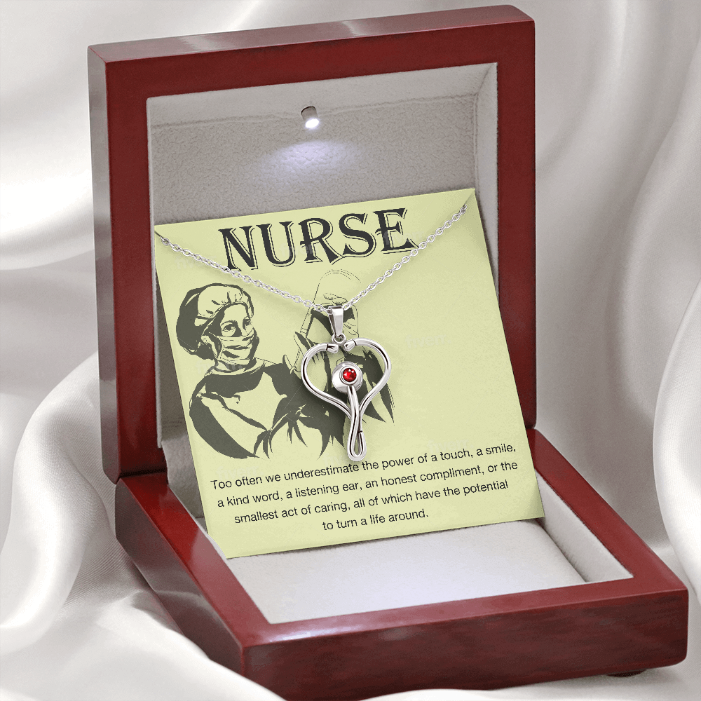 Stethoscope Nurse Necklace | Nurse Gift | Nurse Jewelry | Nurse Graduation | Registered Nurse | RN Stethoscope Necklace