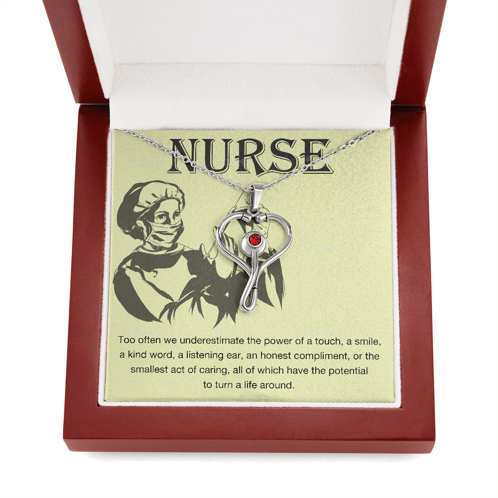 Stethoscope Nurse Necklace | Nurse Gift | Nurse Jewelry | Nurse Graduation | Registered Nurse | RN Stethoscope Necklace