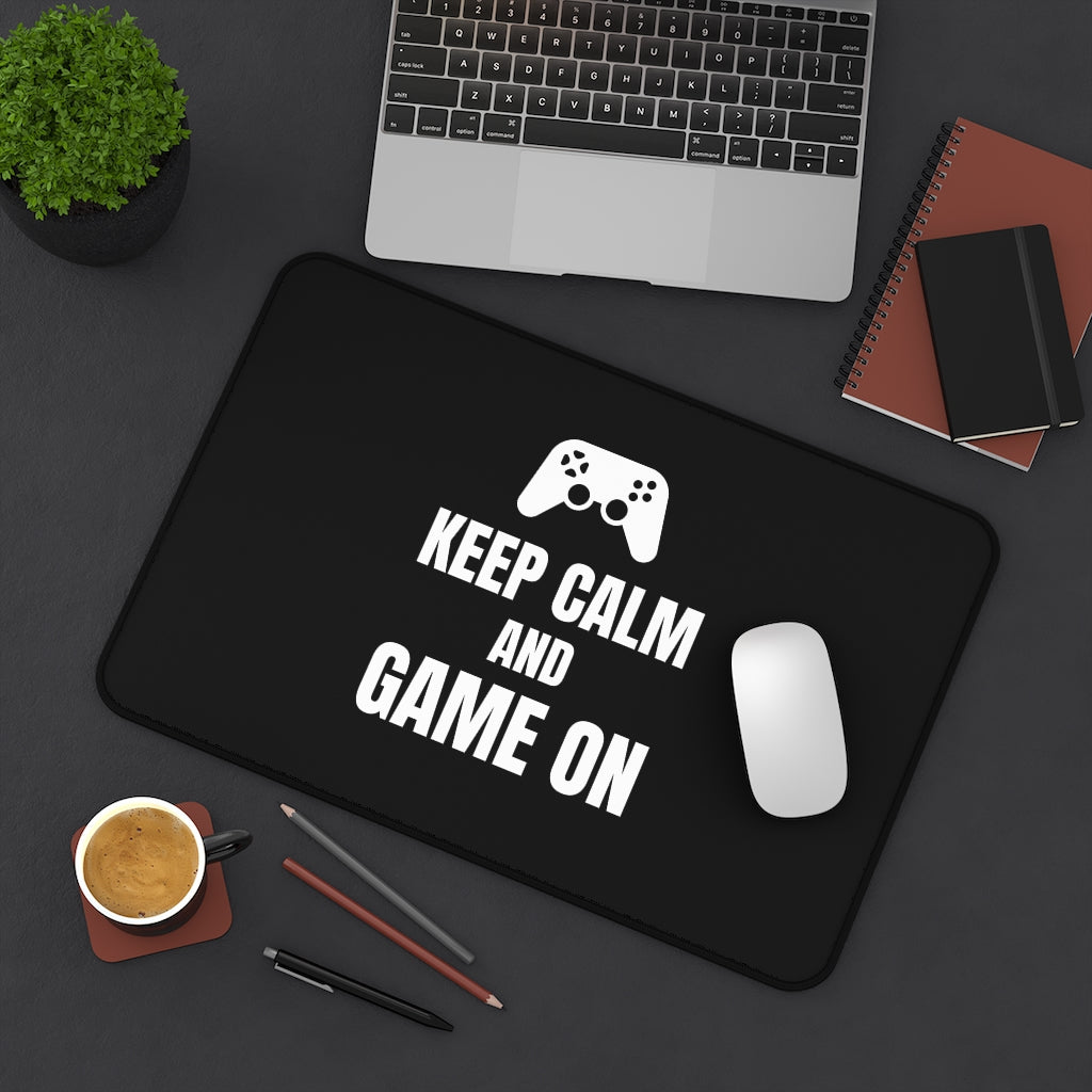 Keep Calm And Game On Desk Mat | Fantasy RPG Mouse Mat | Video Game Gaming Mouse Pad Main image