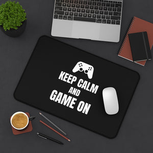 Keep Calm And Game On Desk Mat | Fantasy RPG Mouse Mat | Video Game Gaming Mouse Pad