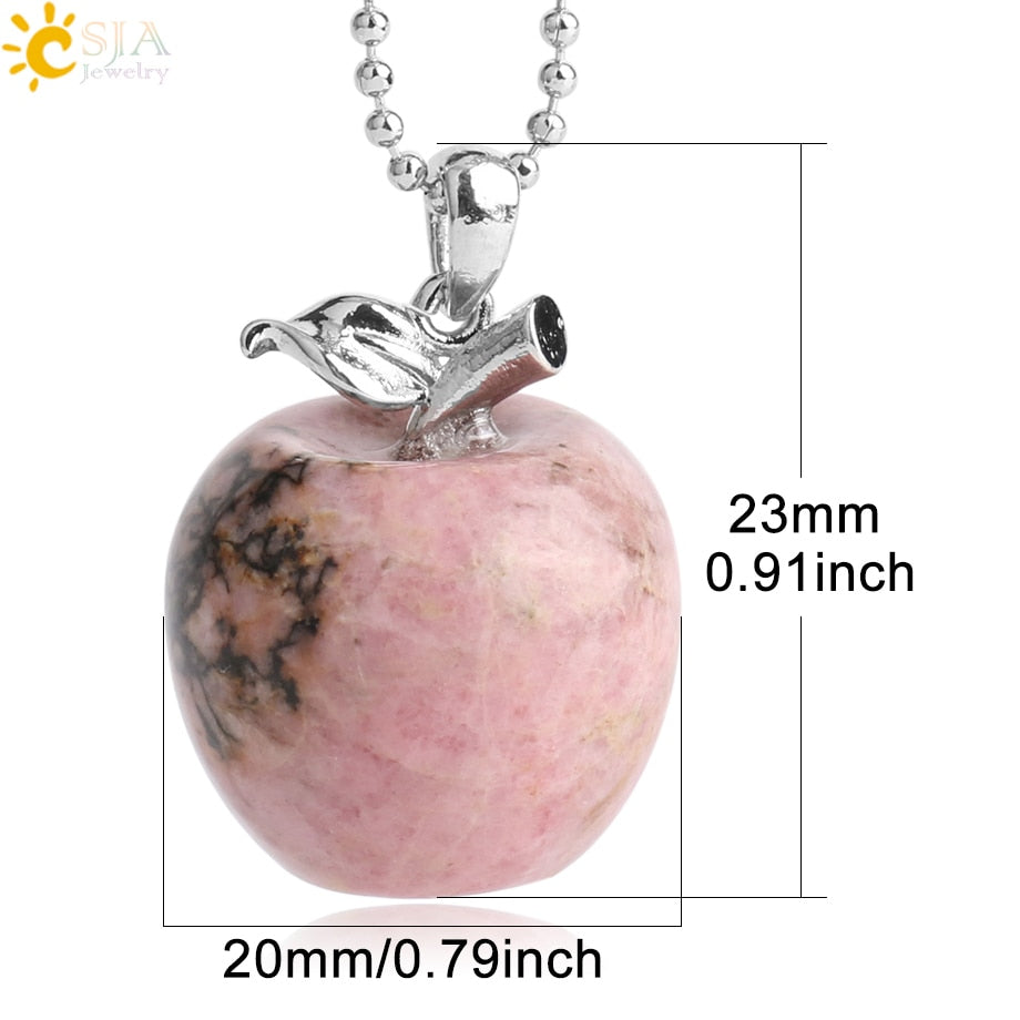 Crystal Apple Pendant Necklace | Apple Necklace