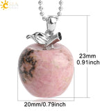 Crystal Apple Pendant Necklace | Apple Necklace Crystal Apple Pendant Necklace | Apple Necklace