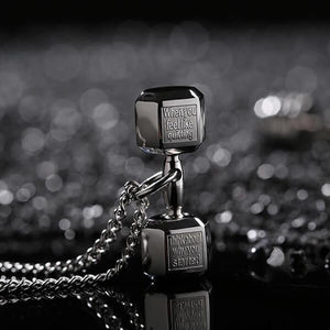 Motivational Dumbbell Gym Fitness Necklace Motivational Dumbbell Gym Fitness Necklace