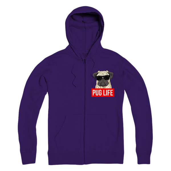 Pug Life - Pug Lover ﻿Premium Adult Zip Hoodie