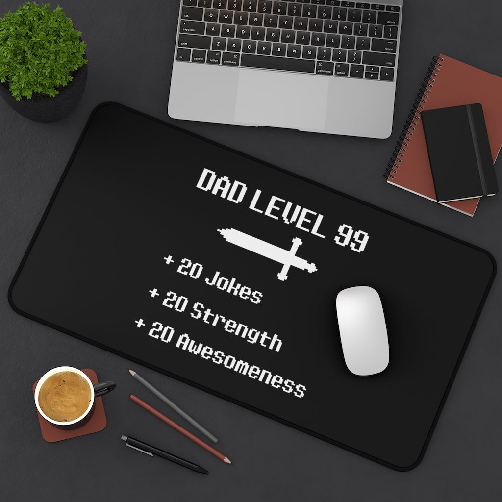 Dad Level 99 RPG Fantasy Gaming Gamer Desk Mat | RPG Fantasy Mouse Mat | Gaming Gamer Mouse Pad