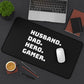 Husband Dad Hero Gamer Gaming RPG Fantasy Desk Mat | Husband Dad Hero Gamer Mouse Mat | Husband Dad Hero Gamer Mouse Pad