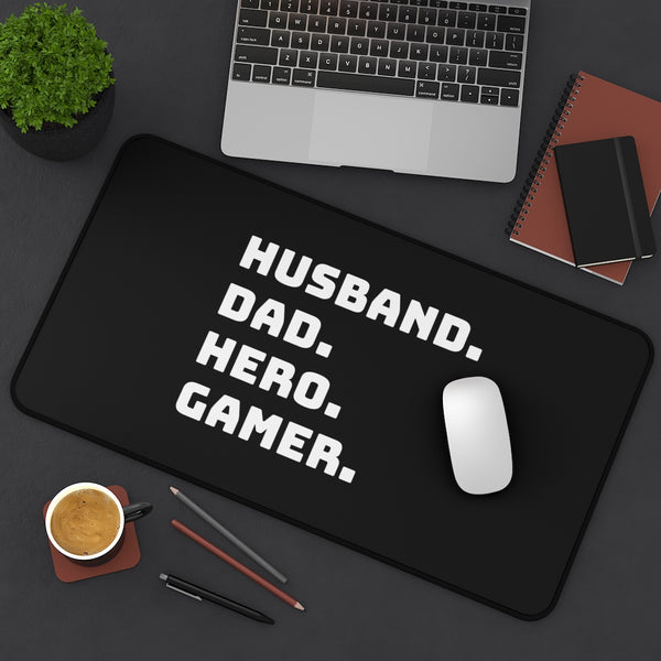 Husband Dad Hero Gamer Gaming RPG Fantasy Desk Mat | Husband Dad Hero Gamer Mouse Mat | Husband Dad Hero Gamer Mouse Pad