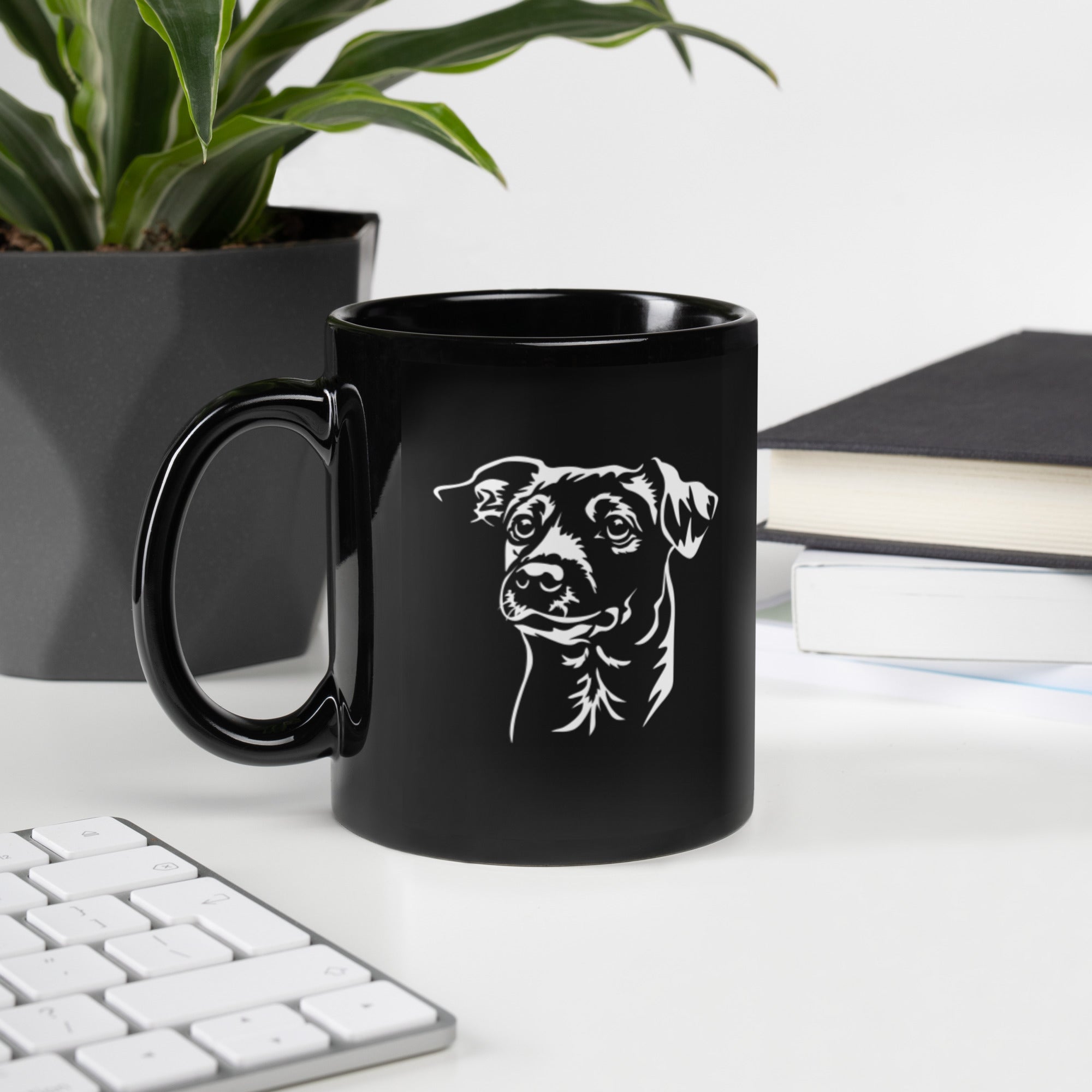 Jack Russell Mug | Jack Russell Gifts | Jack Russell Terrier Black Glossy Mug Secondary image