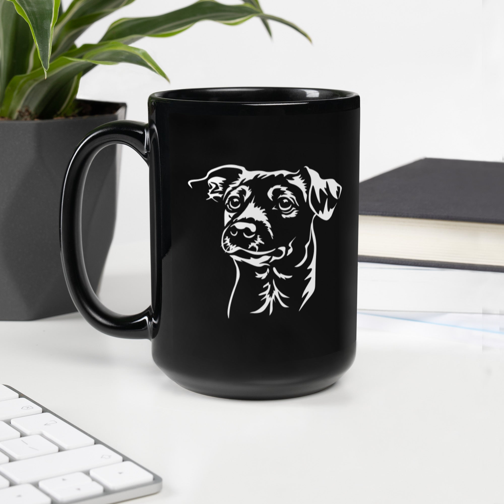 Jack Russell Mug | Jack Russell Gifts | Jack Russell Terrier Black Glossy Mug Main image