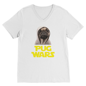 Pug Wars The Last Pug ﻿Classic V-Neck T-Shirt Pug Wars The Last Pug ﻿Classic V-Neck T-Shirt