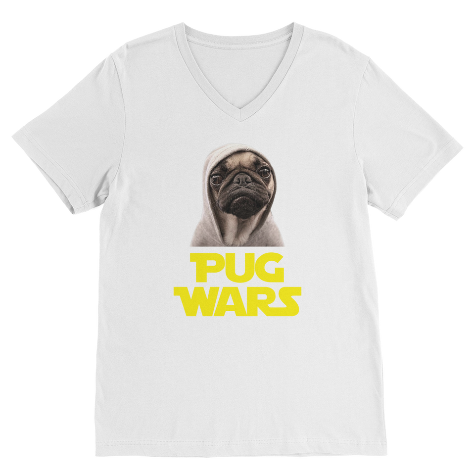 Pug Wars The Last Pug ﻿Classic V-Neck T-Shirt