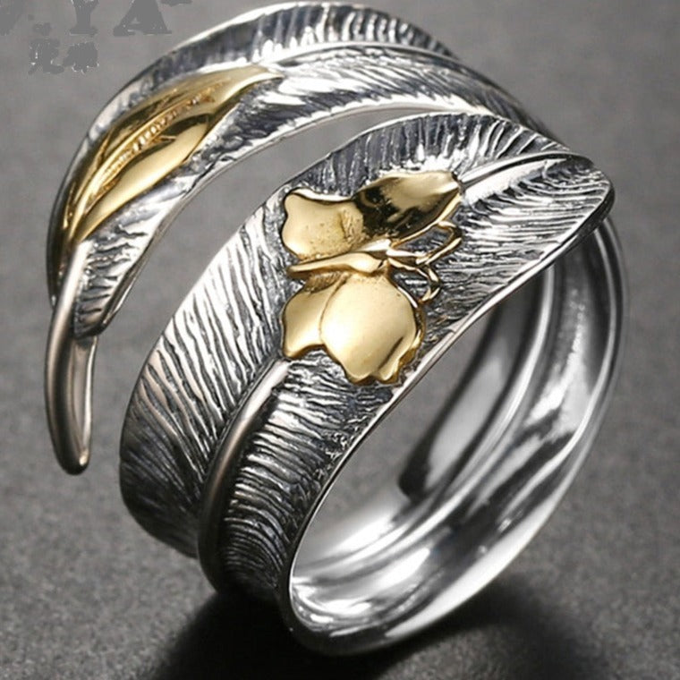 Sterling Silver Feather Ring