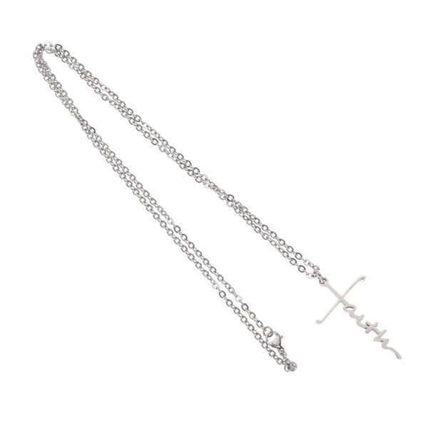 Faith Stainless Steel Pendant Necklace